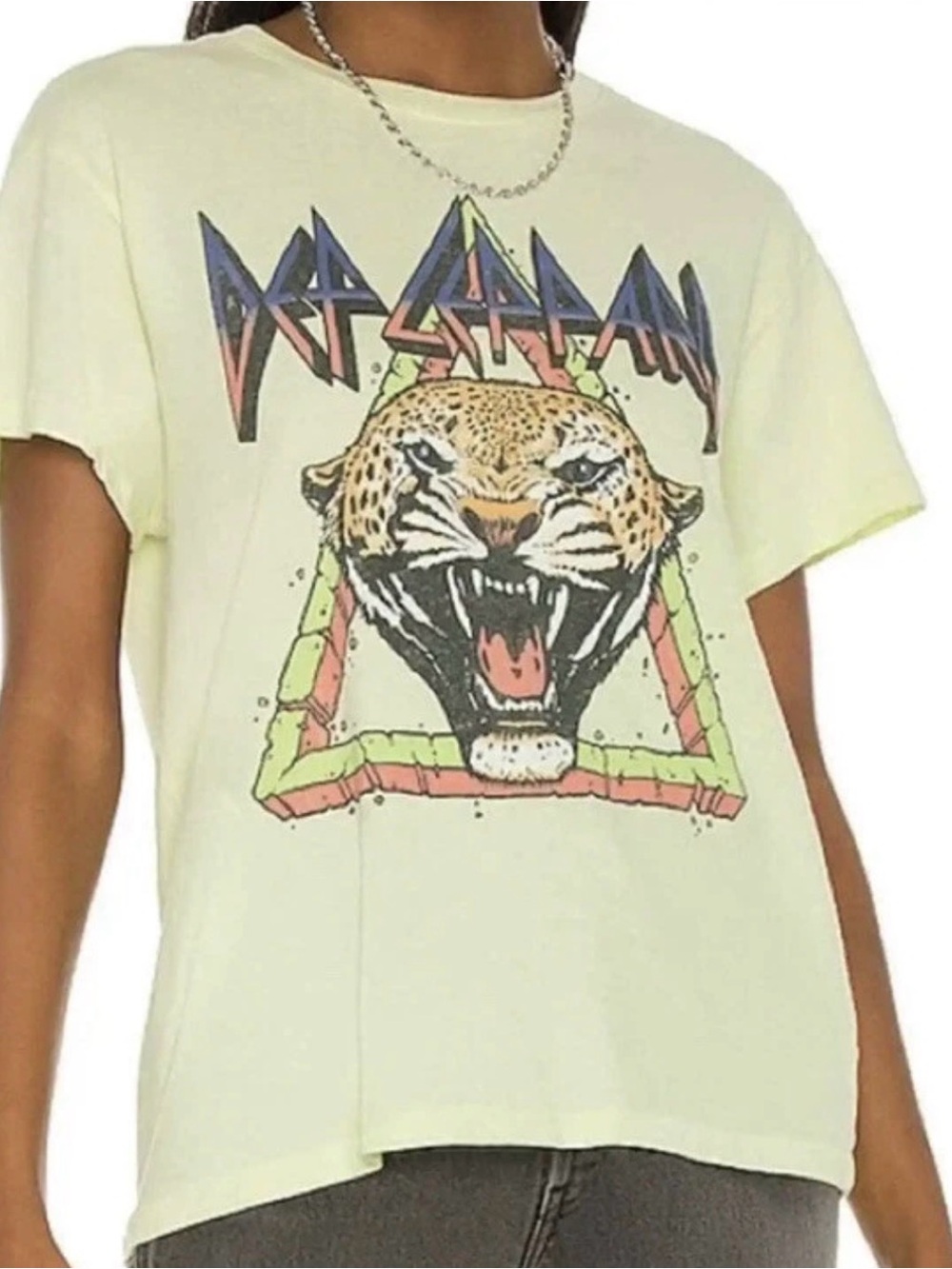 Daydreamer LA Def Leppard Yellow Graphic Tee